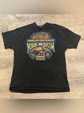 Vintage 1994 Harley Davidson York Museum Of American Classic T Shirt Mens XL